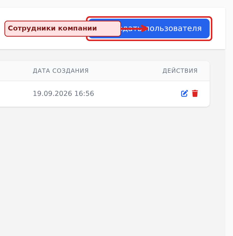 Список сотрудников; экран может быть недоступен в простом интерфейсе